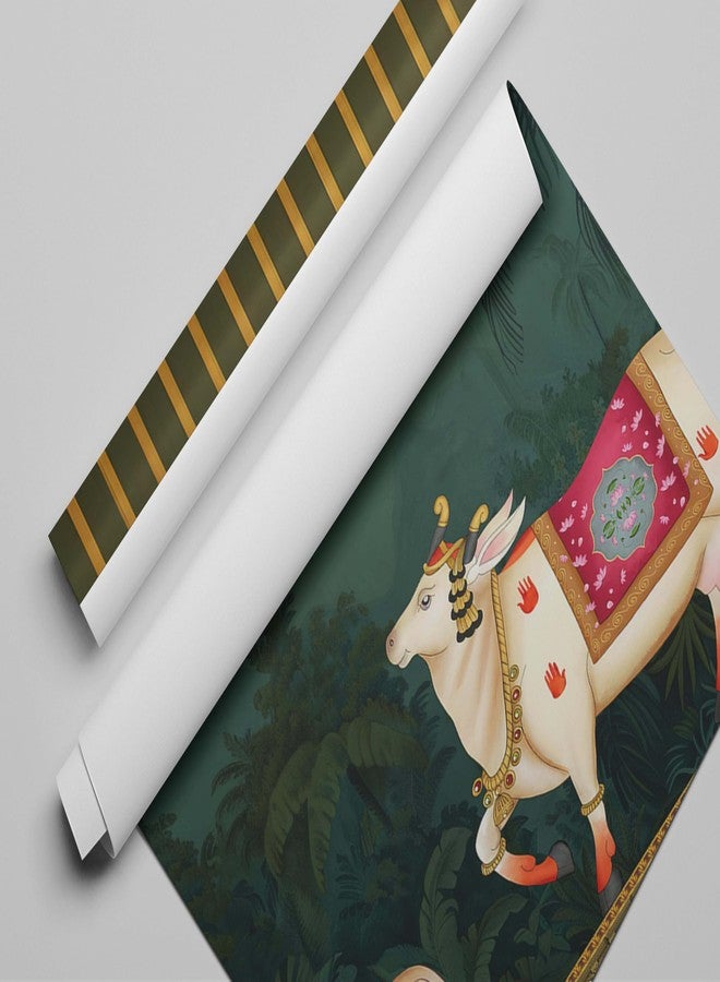 999STORE Green Pichwai Classic Art Wall Décor Indian Wallpaper Wallpaper for Walls Bedroom (Non8X60457) - Image 4